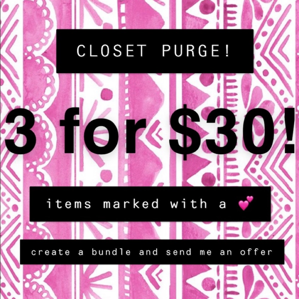 CLOSET PURGE!! Limited time 💕